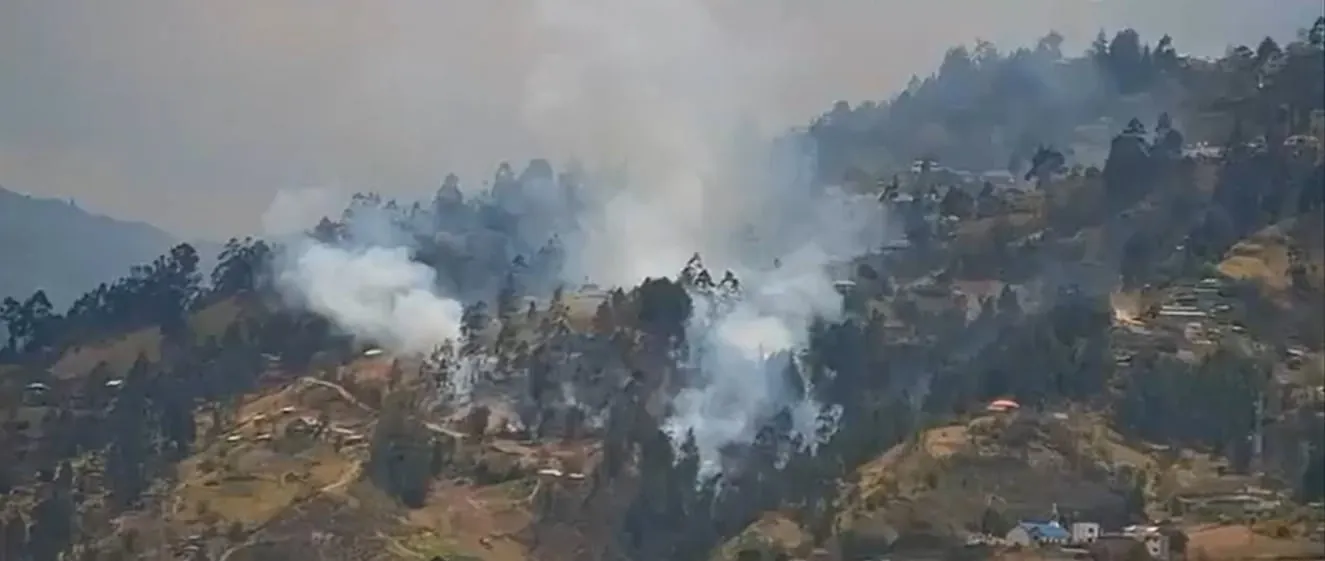 Ocho incendios forestales permanecen activos en Ecuador, tres se sumaron en las últimas horas