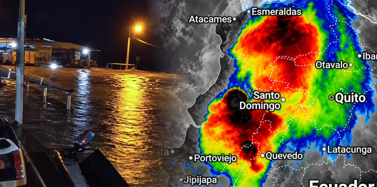 Río Onzole se desbordó e inundó comunidades de Eloy Alfaro, en Esmeraldas