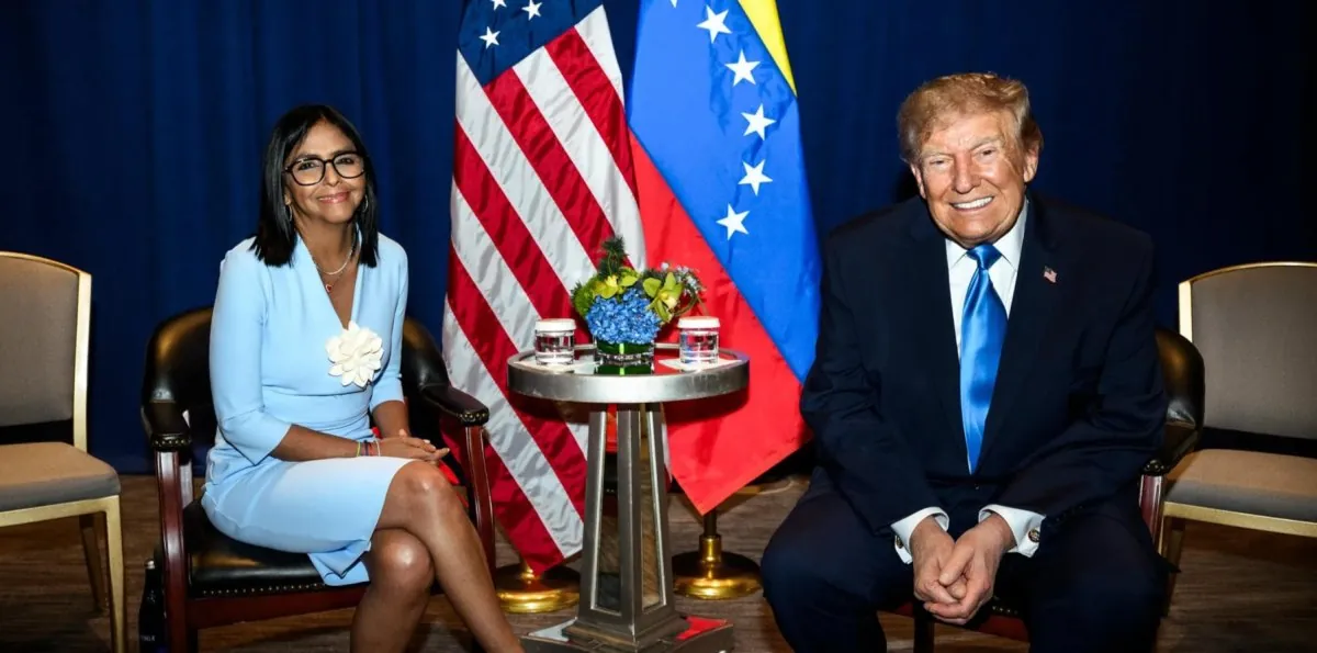 Donald Trump y Delcy Rodríguez sellan su alianza con un encuentro inédito en Nueva York