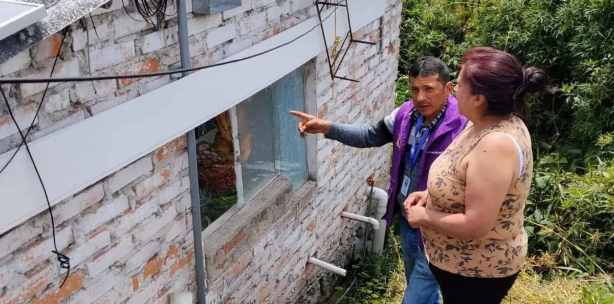 Terremoto en Colombia causa daños en tres viviendas de una comunidad fronteriza de Carchi