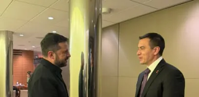 Daniel Noboa se reúne con Volodimir Zelenski en Nueva York en medio de su agenda ante la ONU