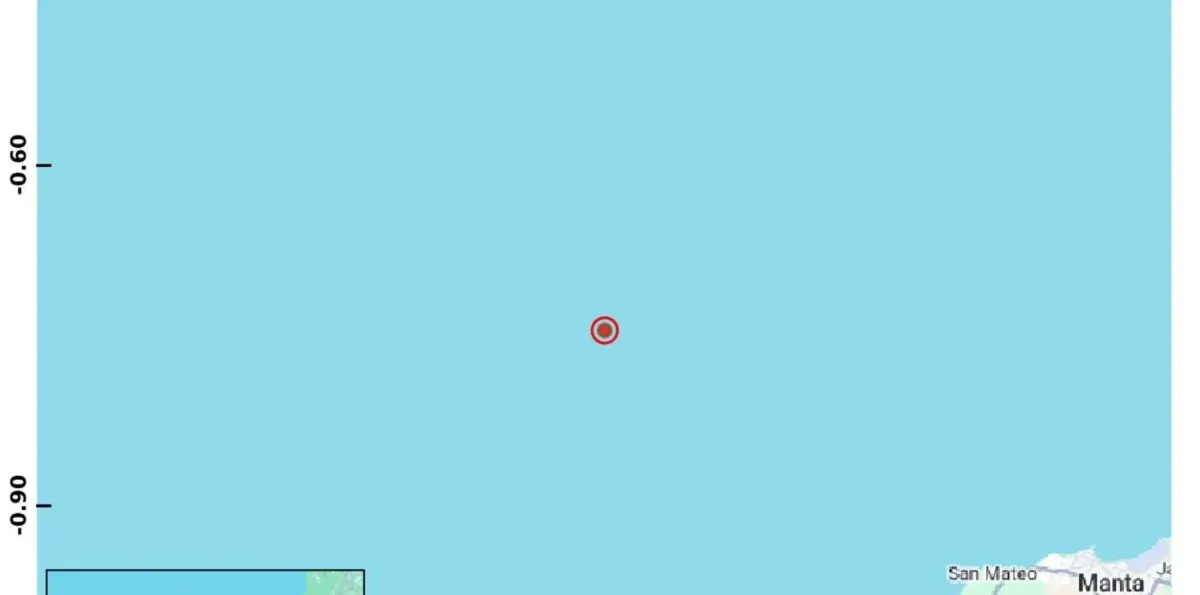 Temblor en Ecuador: reportan un sismo de magnitud 4,3 frente a las costas de Manta