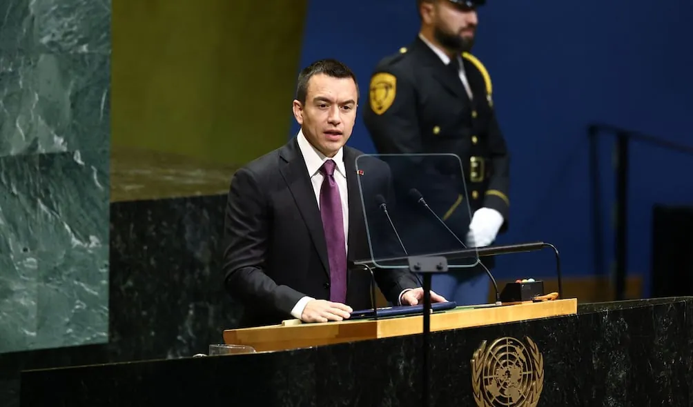 Daniel Noboa en Asamblea General de la ONU: ‘La iniciativa ONU 80 debe priorizar la lucha contra el crimen organizado transnacional’