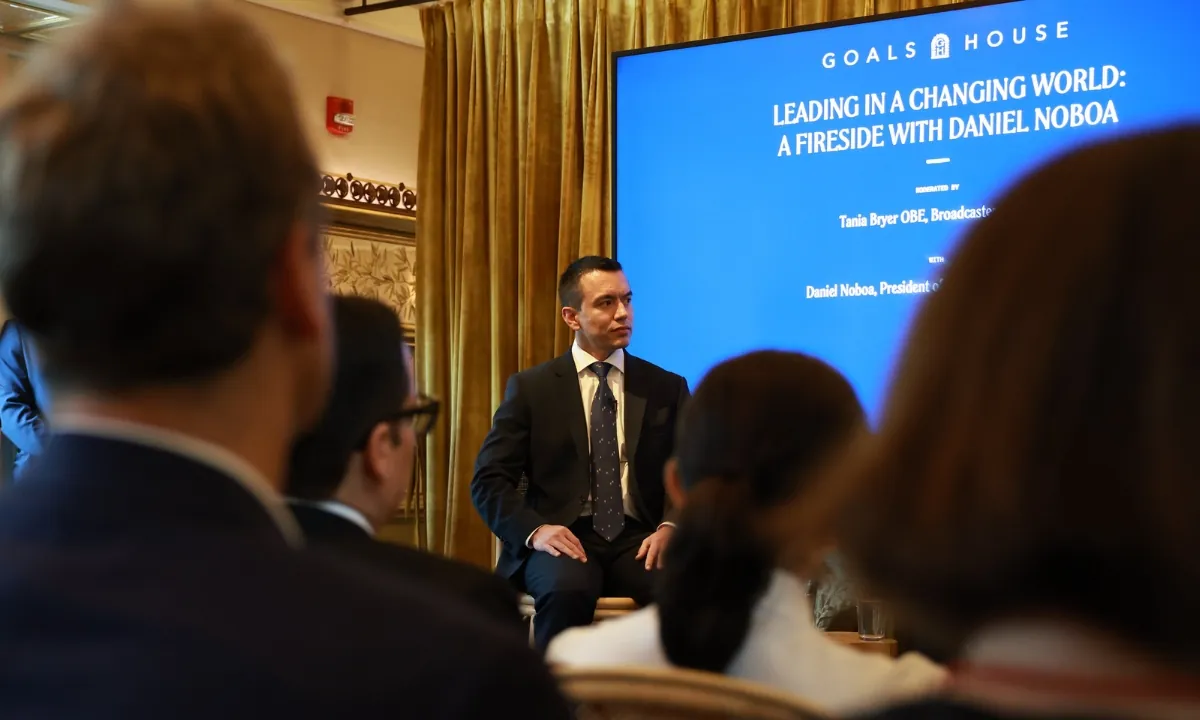 Noboa aborda seguridad, cooperación e inversión en Nueva York, antes de la Asamblea de Naciones Unidas