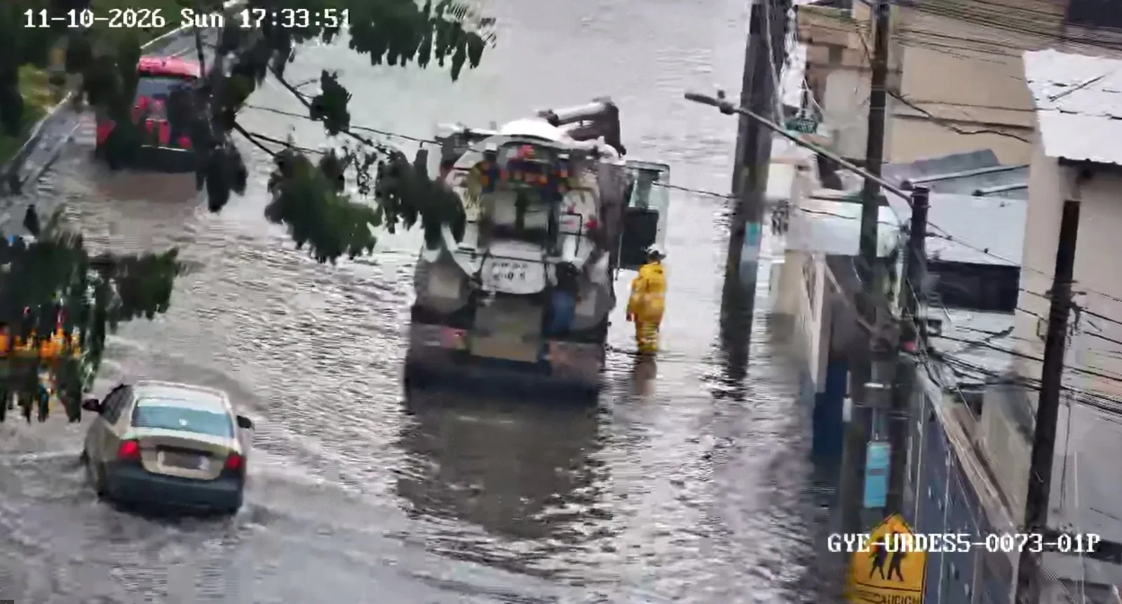 Lluvias en Guayaquil dejaron más de 50 sectores afectados