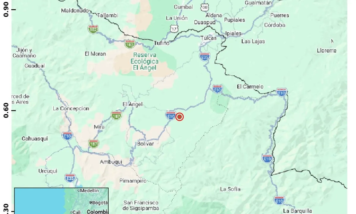 Sismo de magnitud 3,9 sacudió Carchi y se sintió en varias localidades de Ecuador
