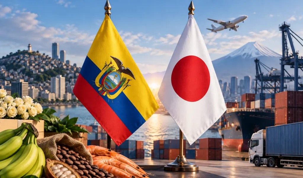 Ecuador mira a Japón para ampliar comercio y exportaciones con un TLC