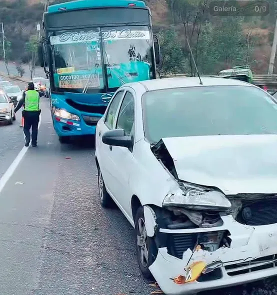 Congestión vehicular se registró este miércoles 23 de septiembre en Quito por siniestros de tránsito
