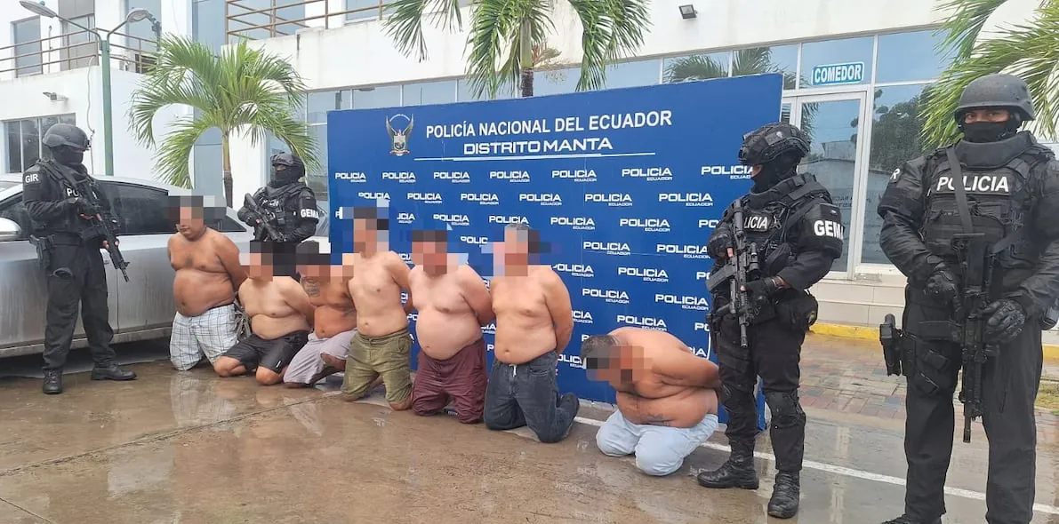 Desarticulan a una facción de Los Lobos presuntamente vinculada a más de diez muertes violentas en Manabí