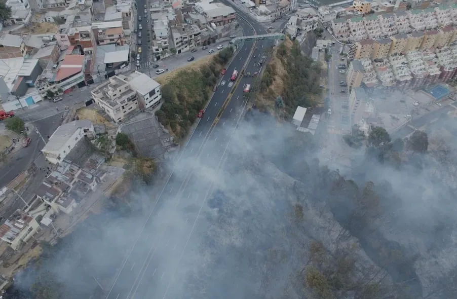 Ministerio de Salud despliega brigadas móviles en Quito por los incendios forestales