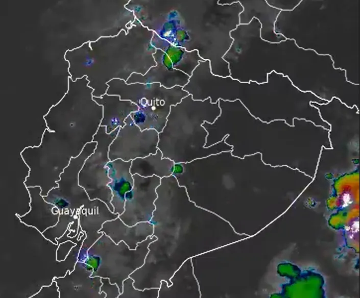 Lluvias y tormentas eléctricas se registran en ocho provincias de Ecuador