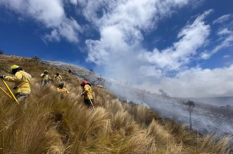 Bomberos logran controlar el incendio forestal en la reserva ecológica Los Ilinizas