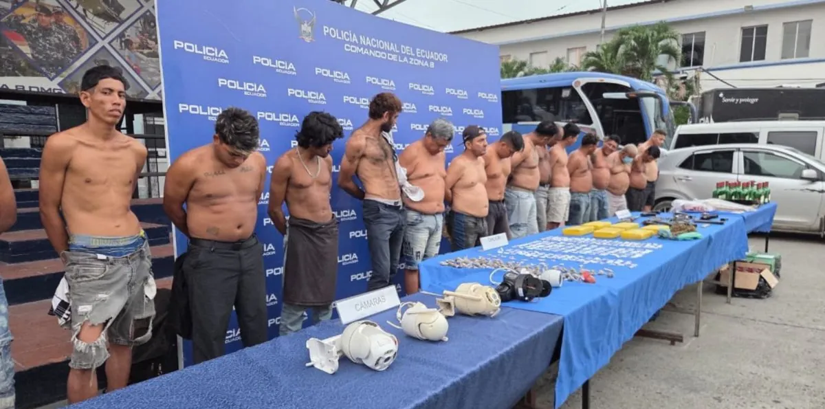 Operativo Apolo en Guayaquil y Durán deja 22 detenidos y un sospechoso de sicariato