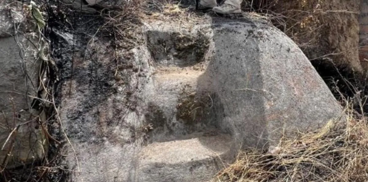 Graderío de posible origen Inca queda al descubierto tras incendio en el cerro Casitagua