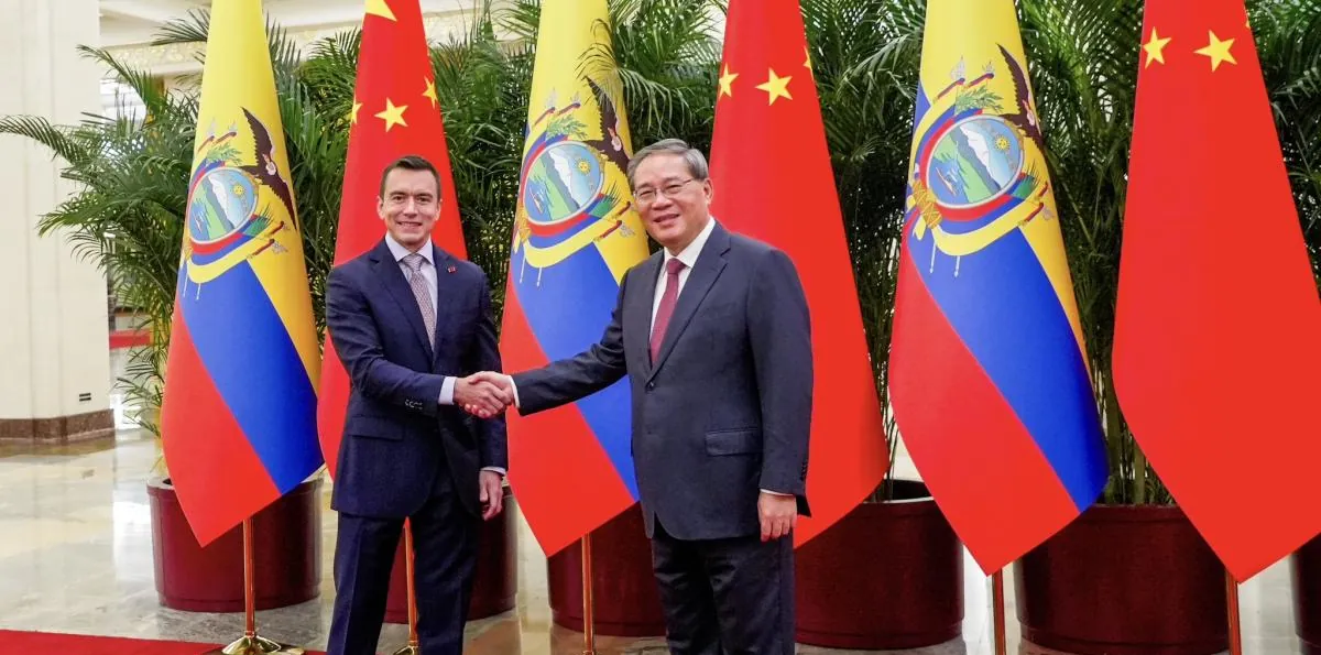 Daniel Noboa promueve exportaciones agropecuarias e inversiones en reunión con primer ministro chino