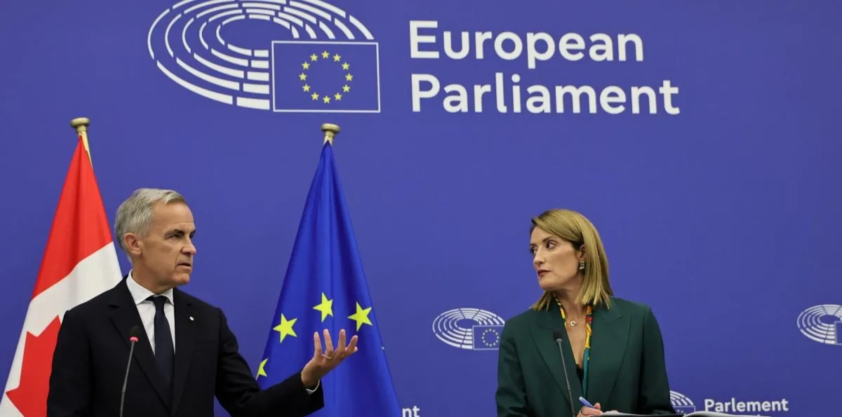 Carney desoye las amenazas de Trump y celebra "nueva alianza" de Canadá con la UE