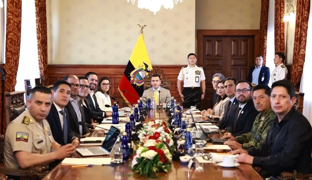 Daniel Noboa reunió al Consejo de Seguridad Pública con una “misión: ir por quienes amenazan al país”