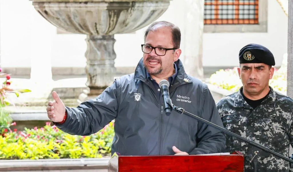 Ministro Reimberg reporta reducción de la criminalidad en Ecuador